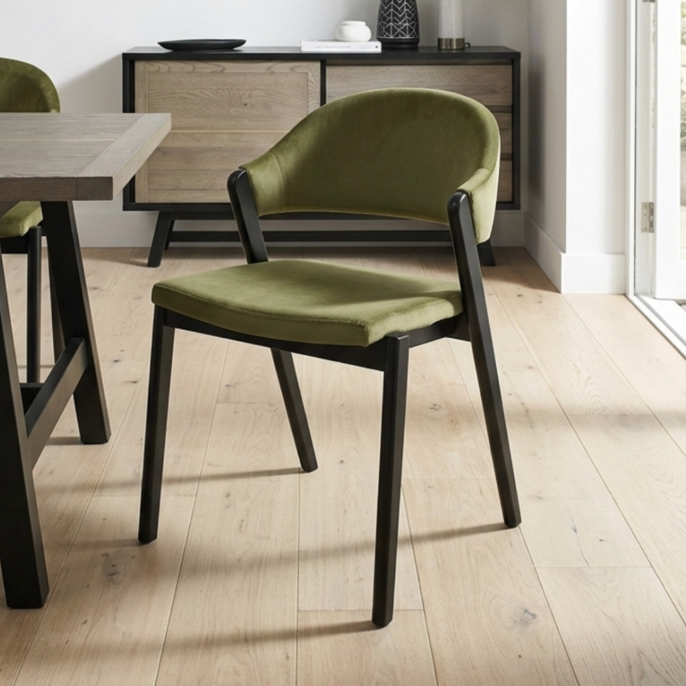 Camden Upholstered Dining chair Wethered oak