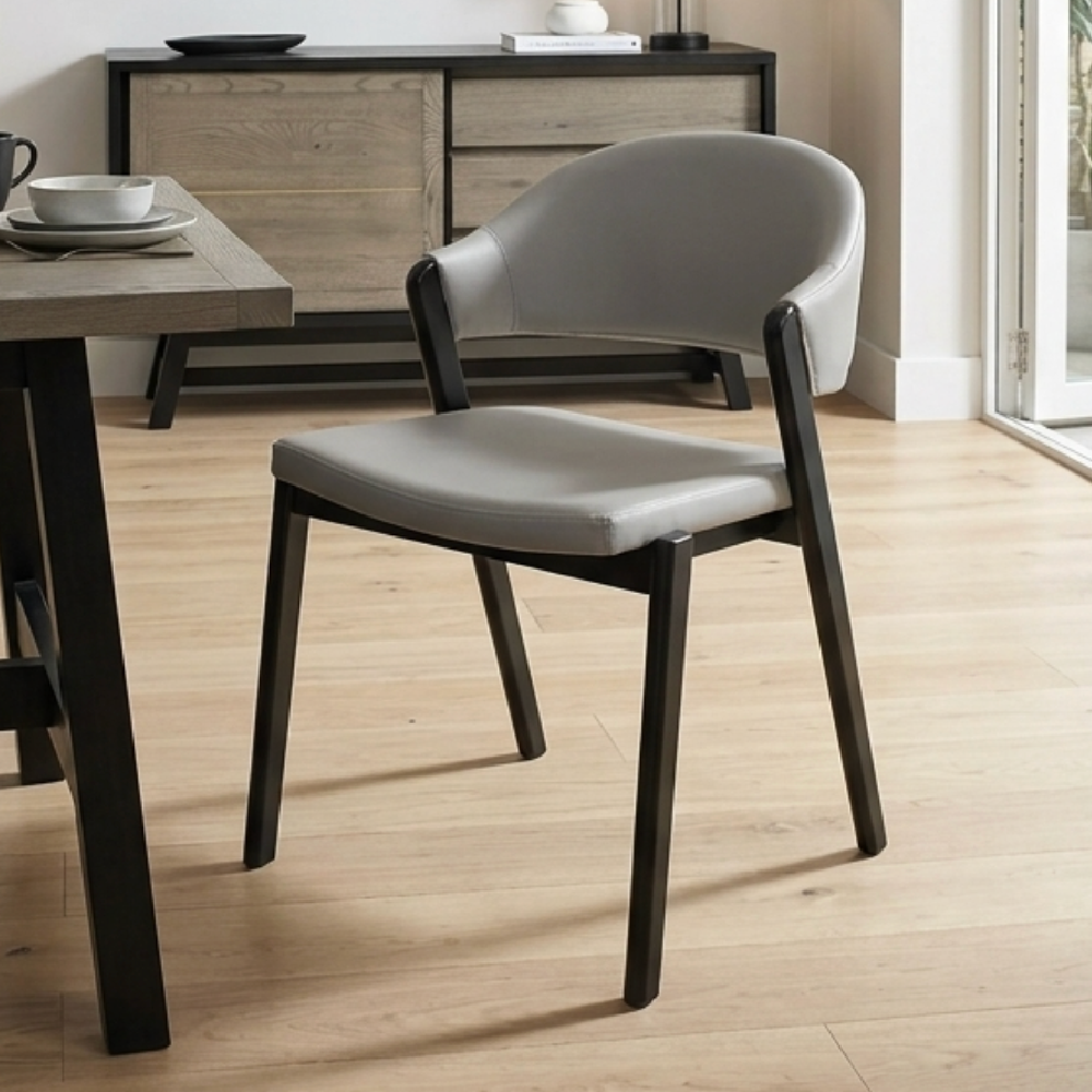 Camden Upholstered Dining chair Wethered oak
