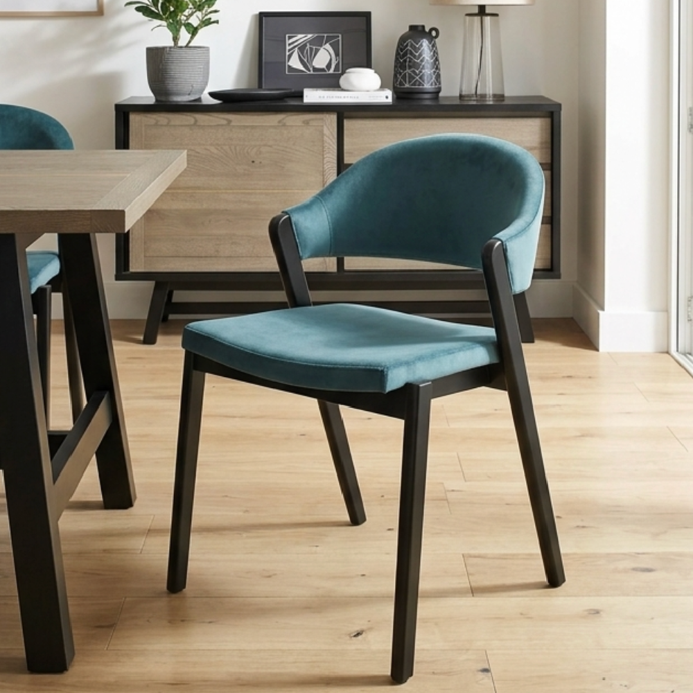 Camden Upholstered Dining chair Wethered oak – hopofurniture