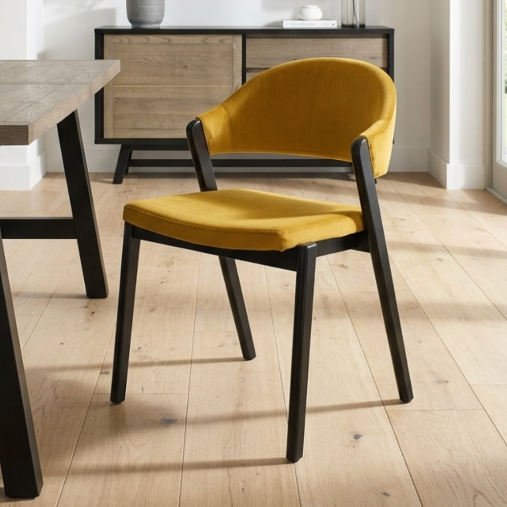 Camden Upholstered Dining chair Wethered oak
