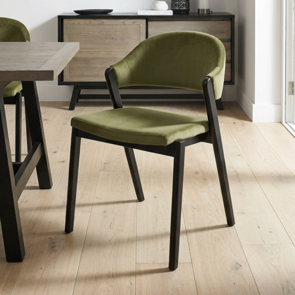 Camden Upholstered Dining chair Wethered oak