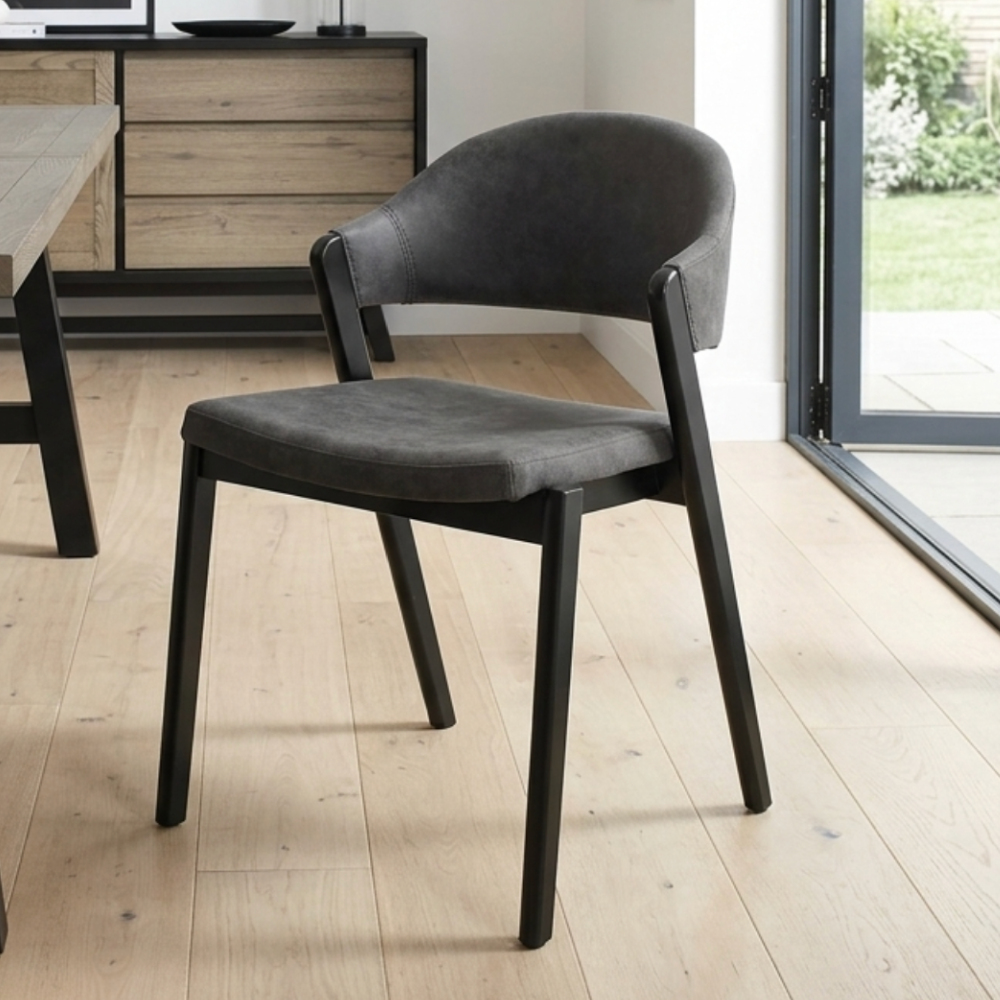 Camden Upholstered Dining chair Wethered oak