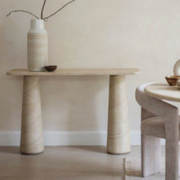 Ida travertine console table