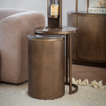 Belvedere Royal Gold Set of 2 Nesting Side Tables