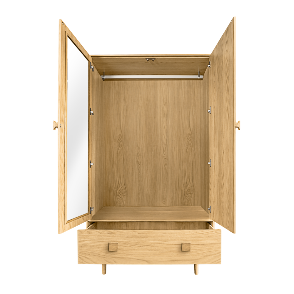 Larsen Double wardrobe with internal mirror
