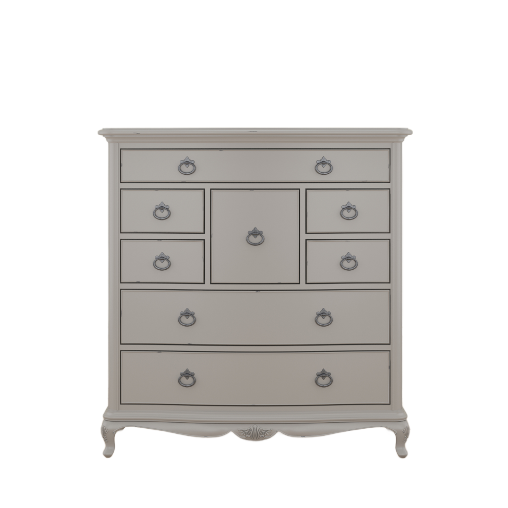 ETIENNE BEDROOM - GREY 8 DRAWER CHEST