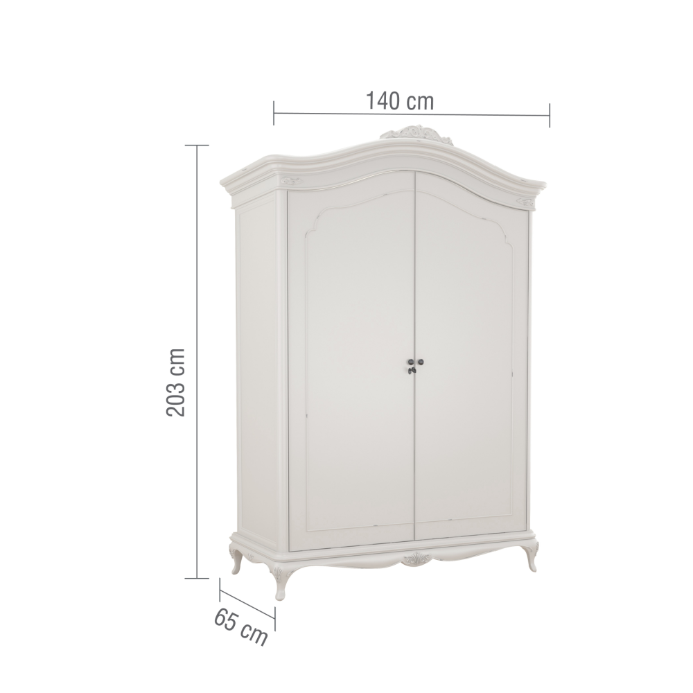 ETIENNE BEDROOM - GREY WIDE FITTED WARDROBE