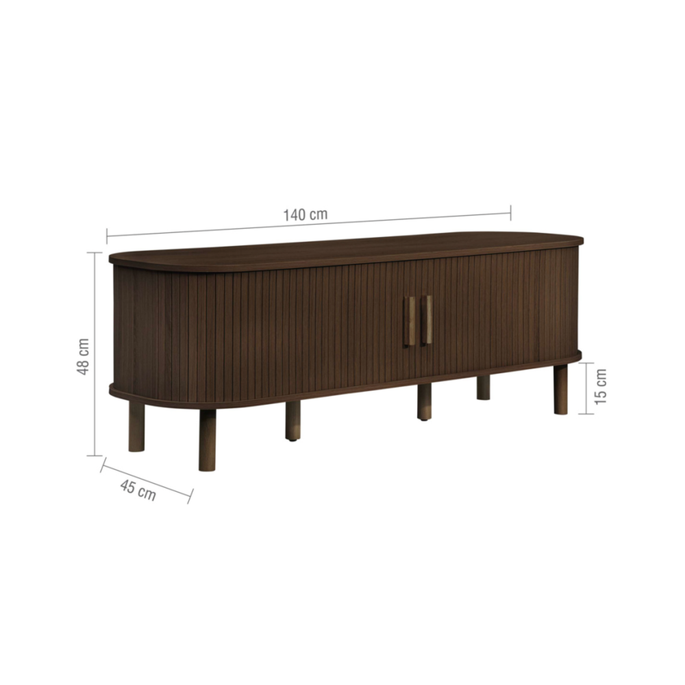 AXEL FLUTED TV UNIT WALNUT