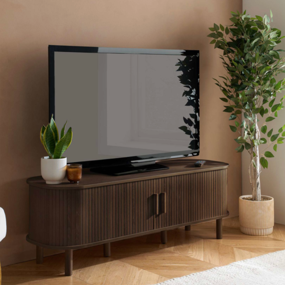 AXEL FLUTED TV UNIT WALNUT