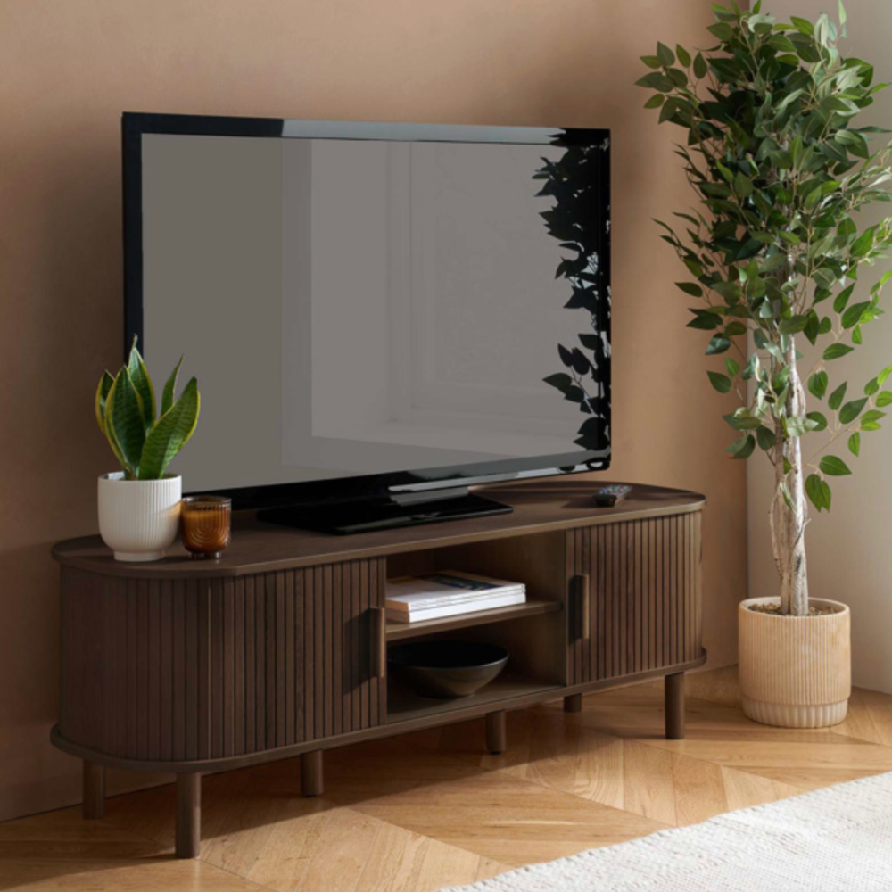 AXEL FLUTED TV UNIT WALNUT
