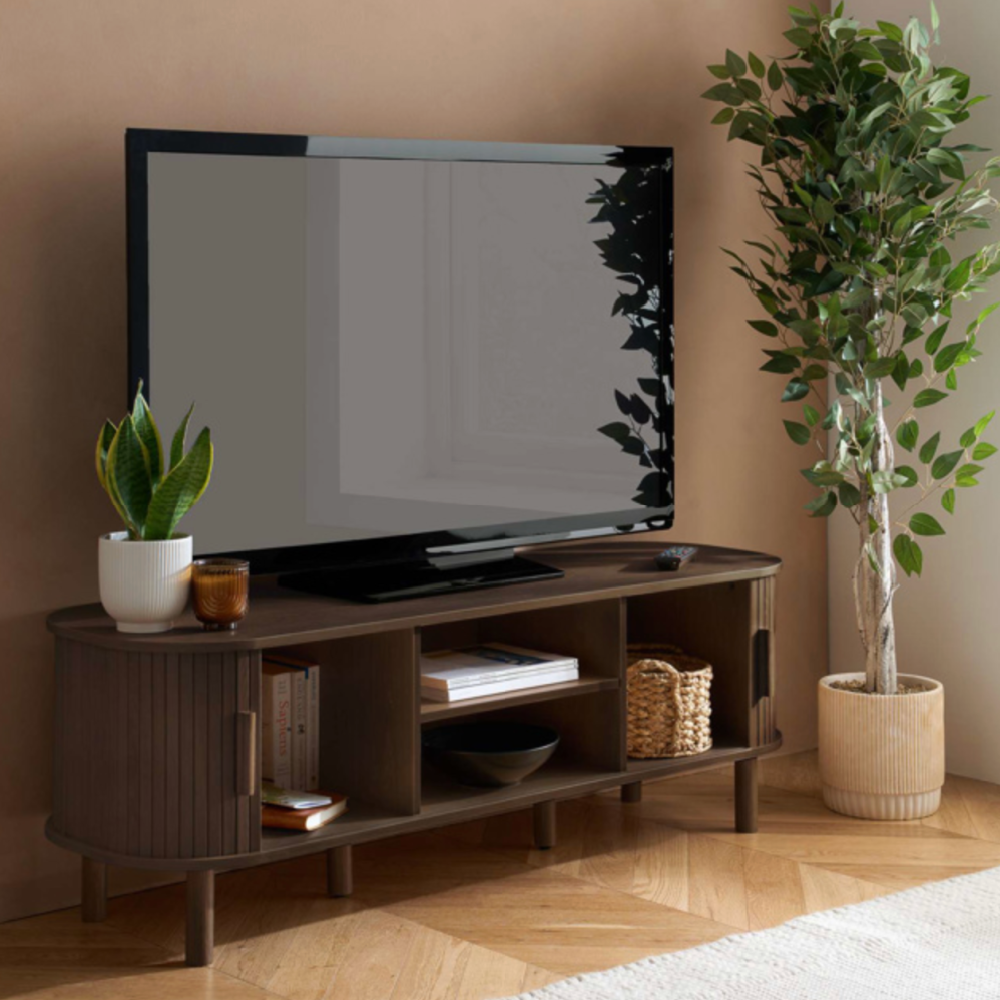 AXEL FLUTED TV UNIT WALNUT