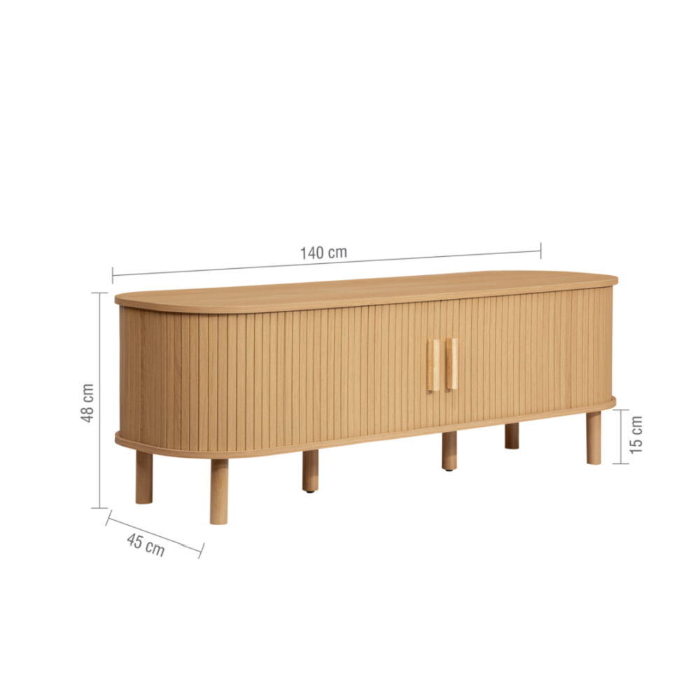 AXEL FLUTED TV UNIT OAK
