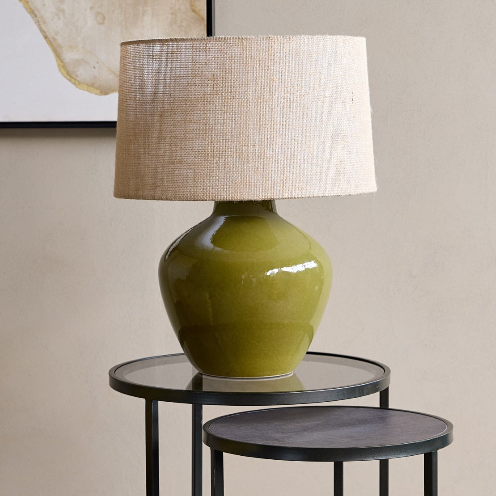 Aubrey Green Ceramic Table Lamp Large E27 60W