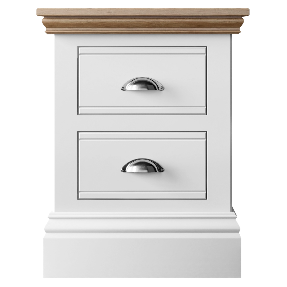 New England Painted 2 drawer bedside