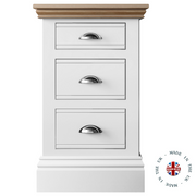 New England Painted 3 drawer bedside