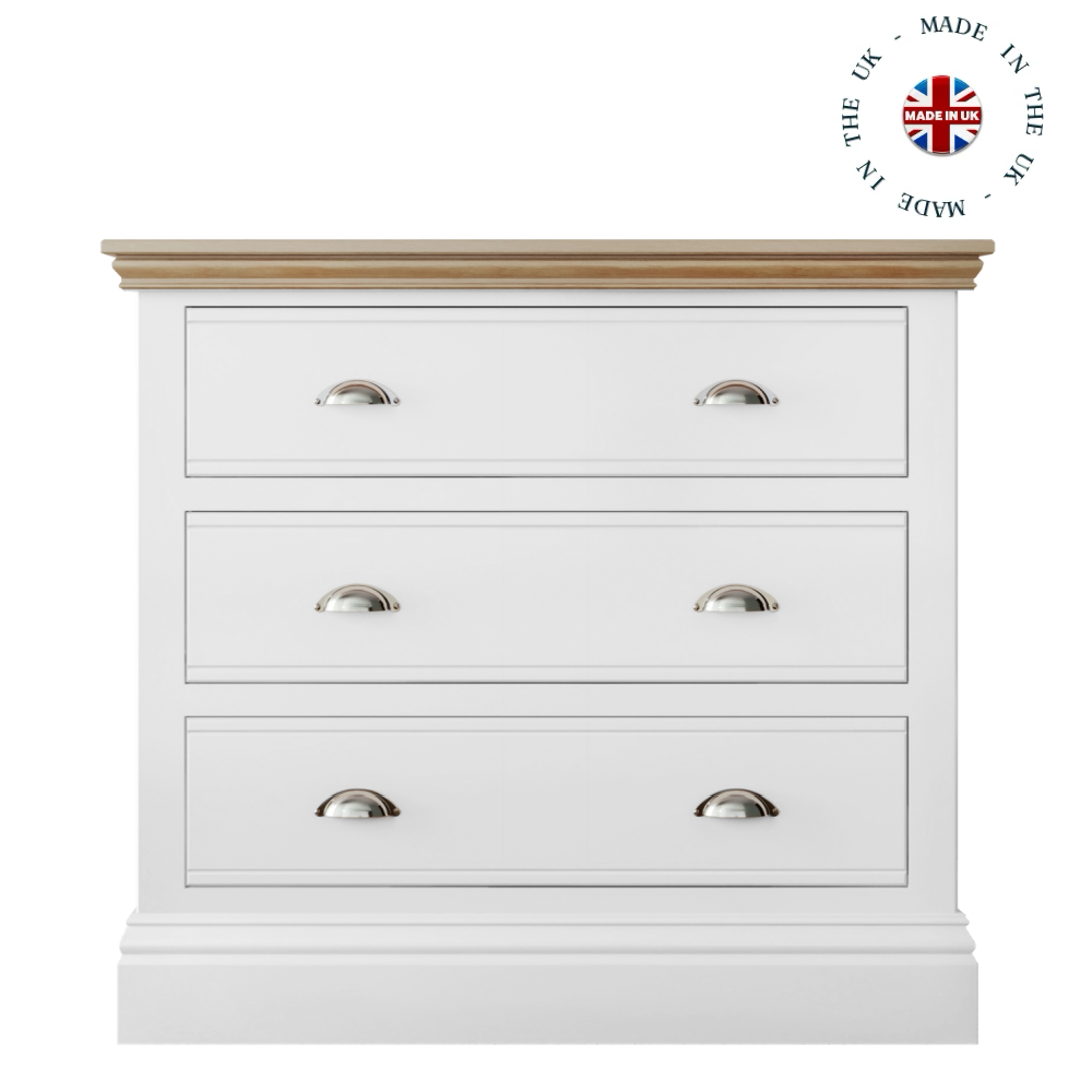 New England Painted 3 Drawer Chest