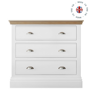New England Painted 3 Drawer Chest