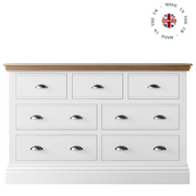 New England Painted 3 over 4 wide chest