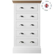 New England 5 Drawer Wellington
