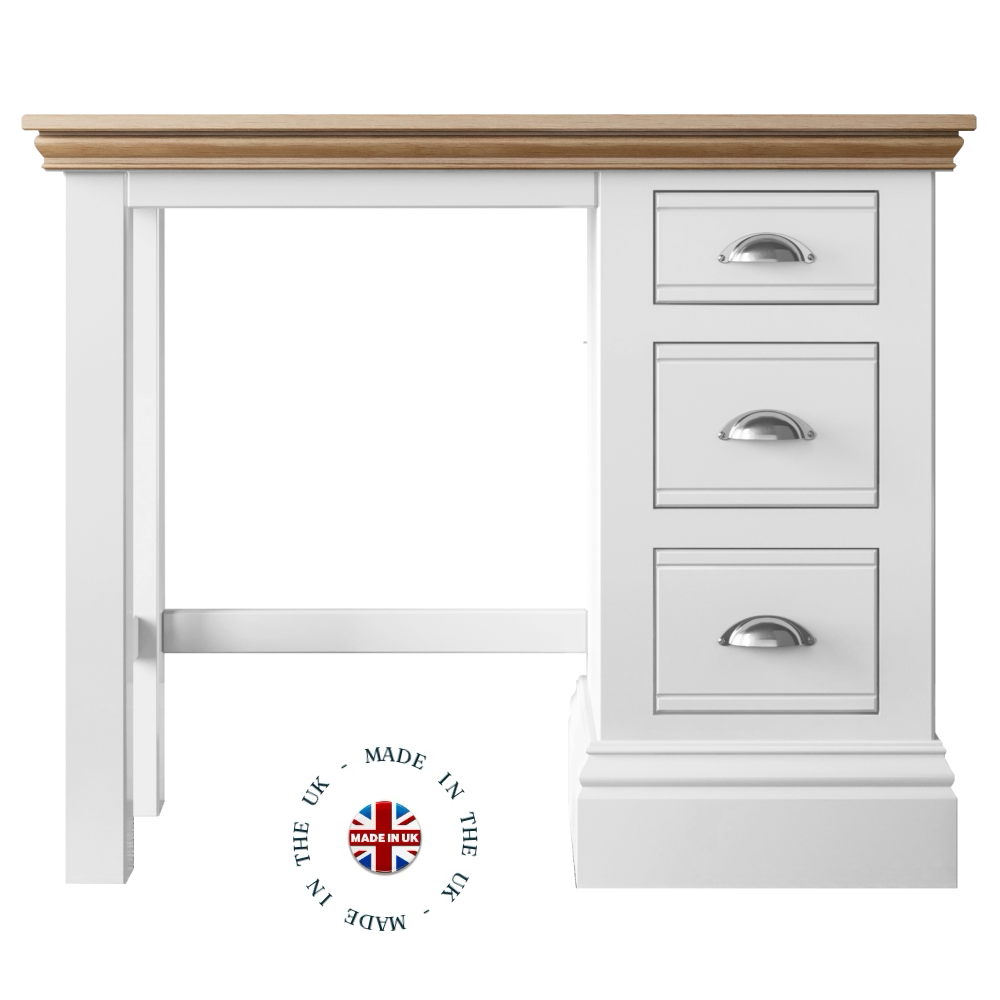 New England Single Pedestal dressing table