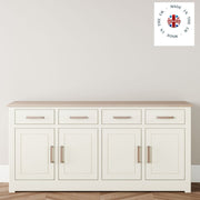 Modo Painted Wide 4 Door / 4 drawer Sideboard