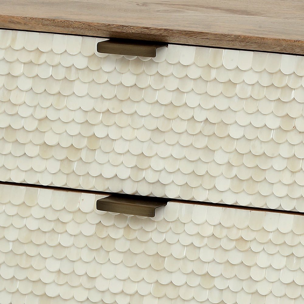 Nerida Bone Inlay Bedside Table