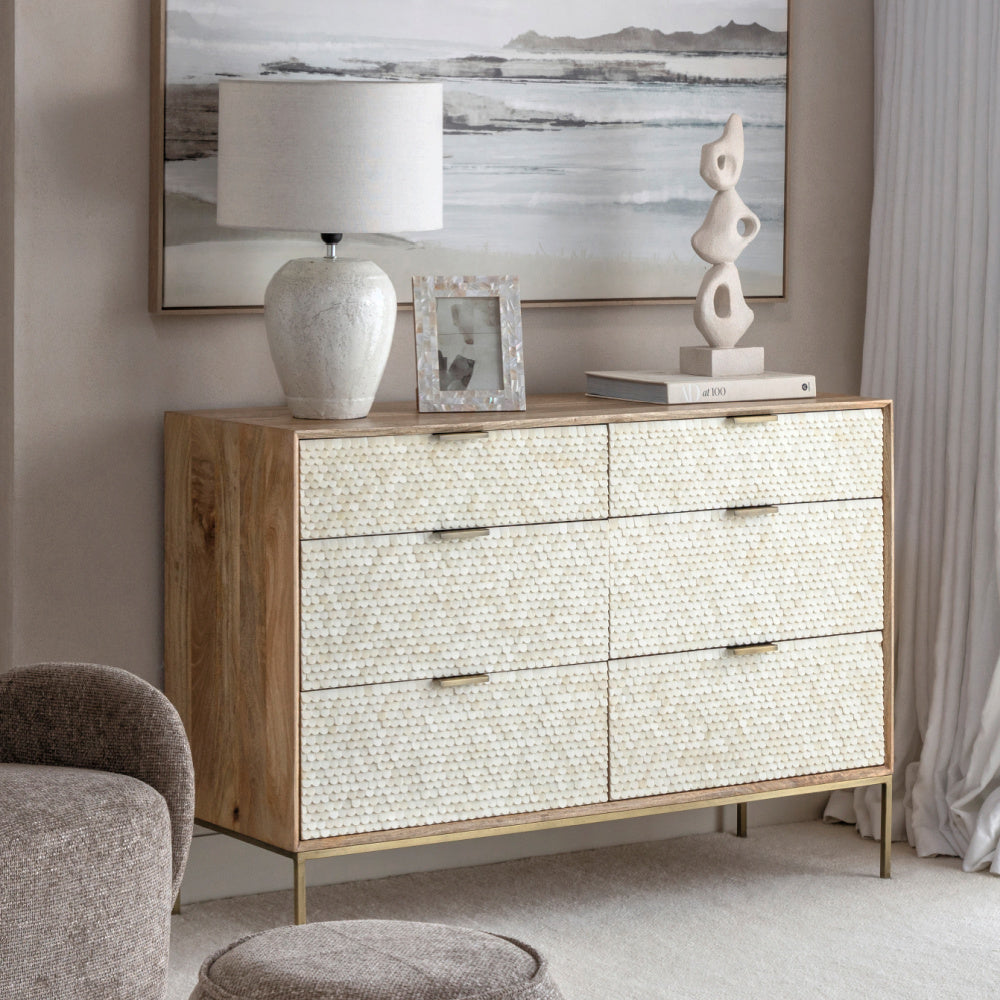 Nerida Bone Inlay Chest of Drawers