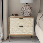Nerida Bone Inlay Bedside Table