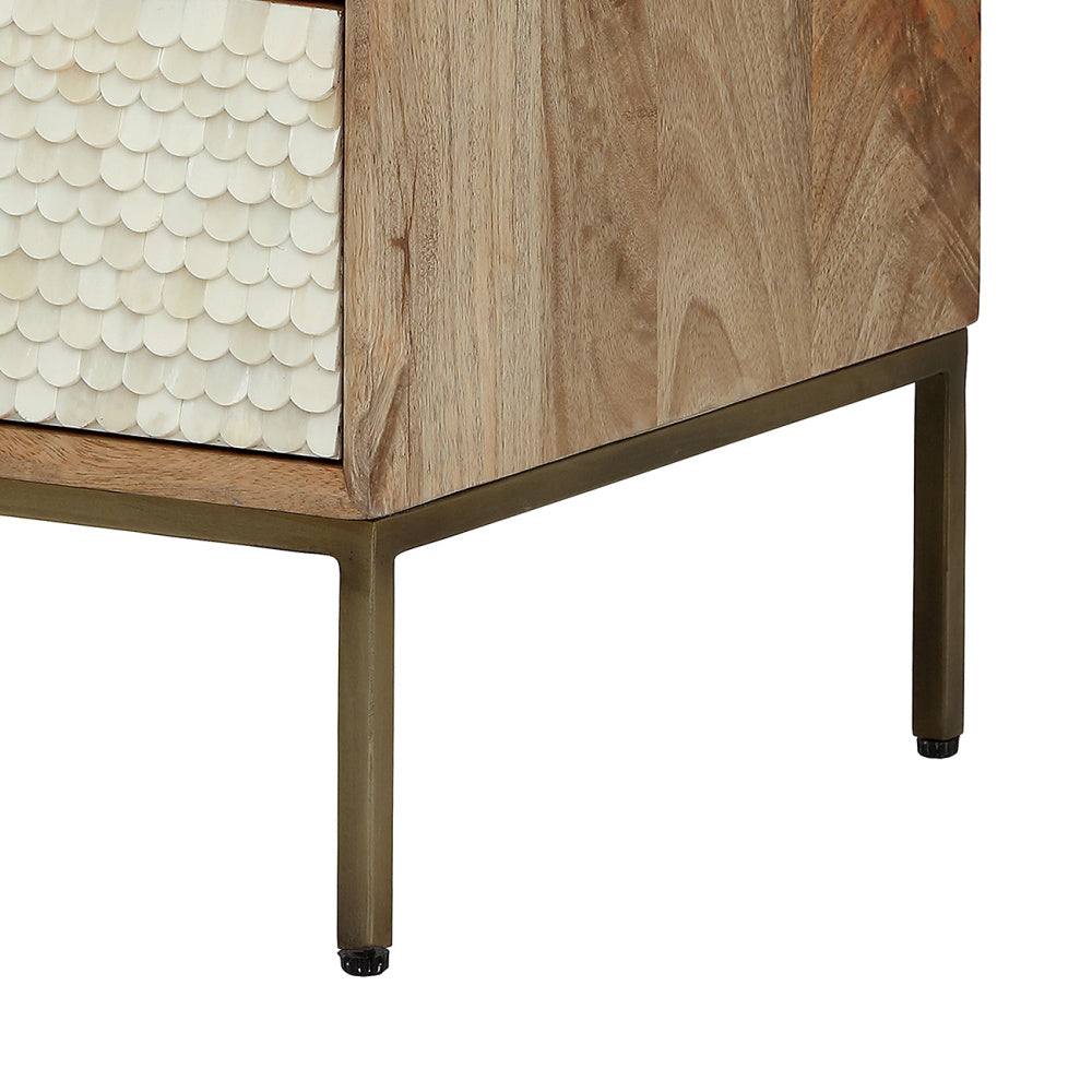 Nerida Bone Inlay Bedside Table