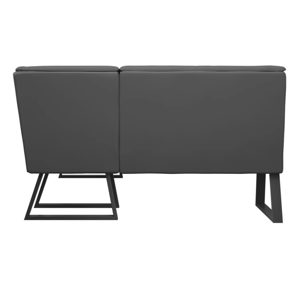 Cerutti Faux Leather Corner Bench Grey