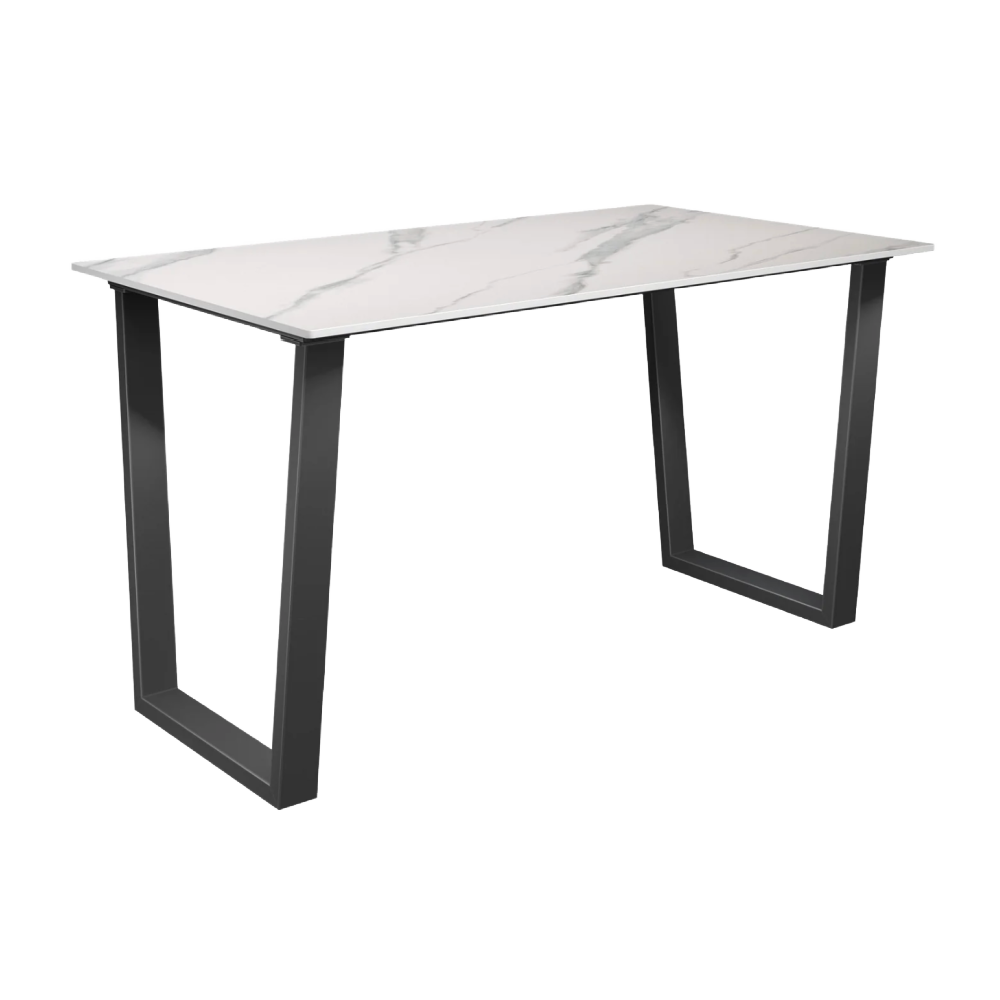 Cerutti 140cm Ceramic Dining Table Matt White