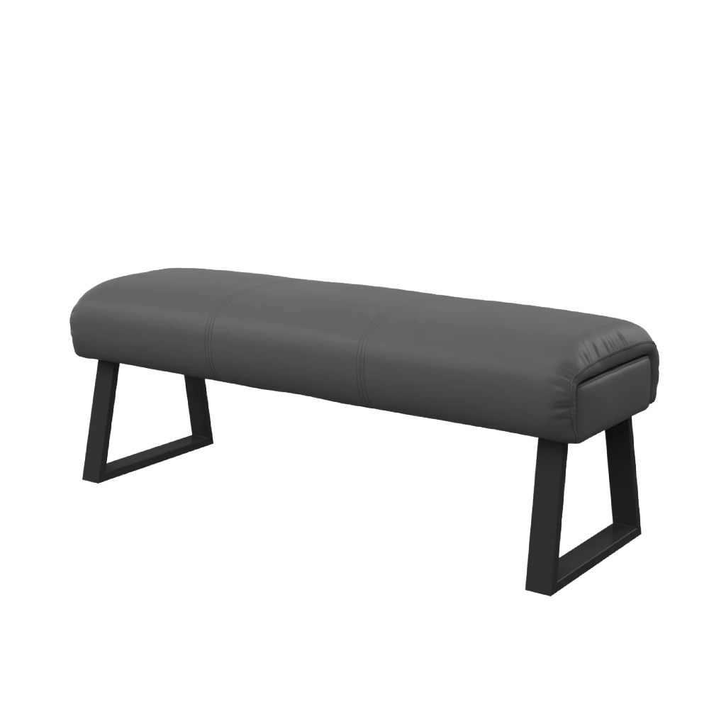 Cerutti Faux Leather Backless Bench Grey