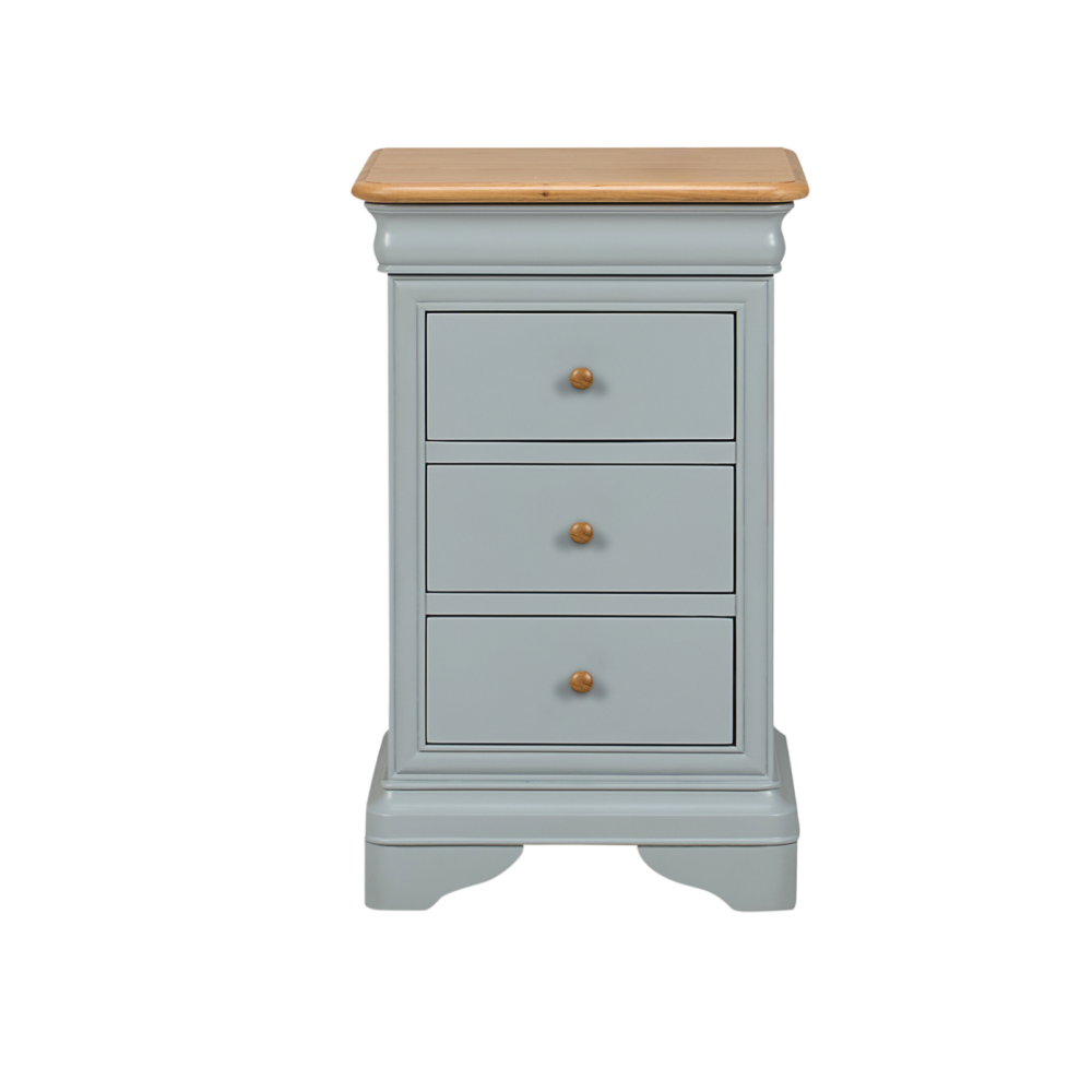 W+G CHANTILLY - BEDSIDE CHEST GREY !New!