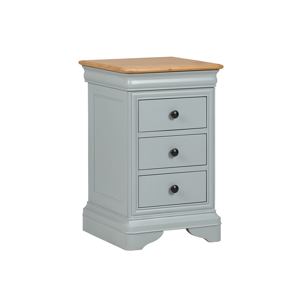 W+G CHANTILLY - BEDSIDE CHEST GREY !New!