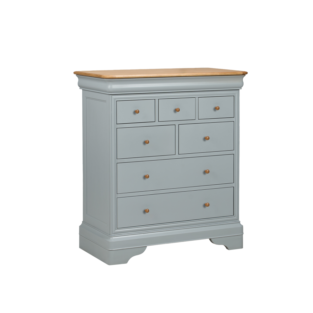 W+G CHANTILLY - WIDE 4 + 3 DRAWER CHEST GREY !New!