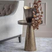 Sandbanks Iron Side Table in Rustic Antique Gold