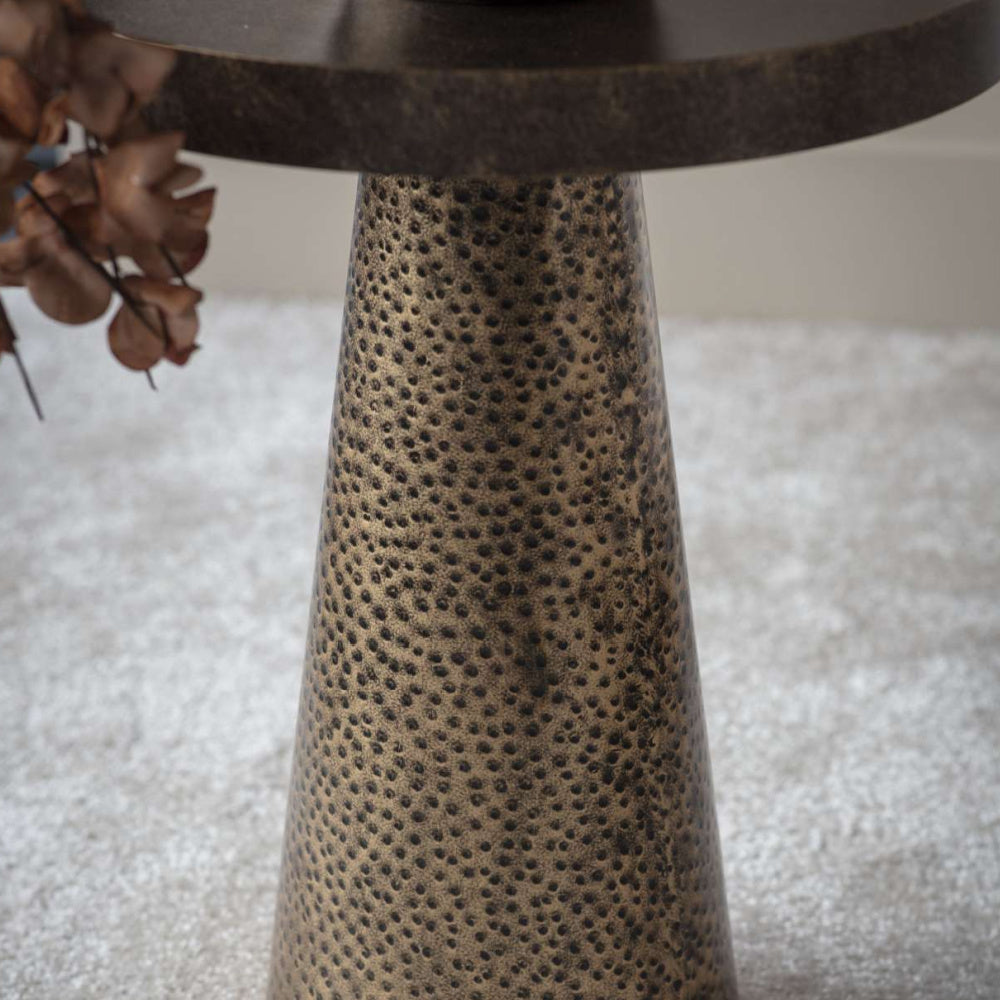 Sandbanks Iron Side Table in Rustic Antique Gold