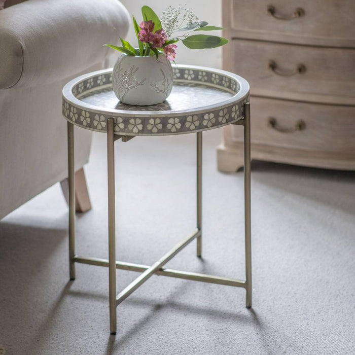 Laura Ashley Grey Epsley Side Table