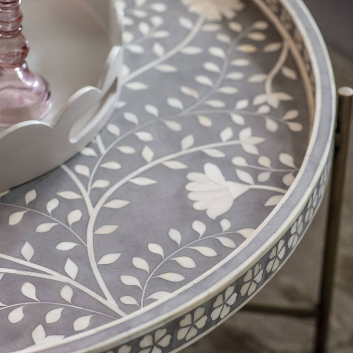 Laura Ashley Grey Epsley Side Table