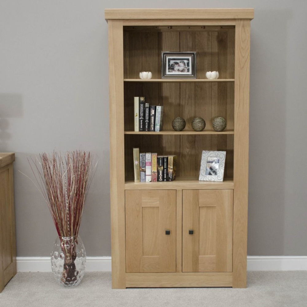 Bordeaux American White 2 Door Bookcase