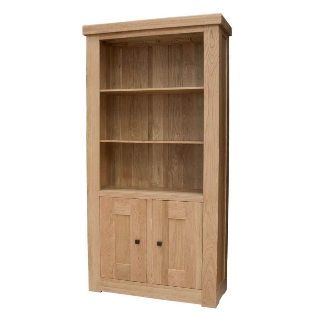 Bordeaux American White 2 Door Bookcase