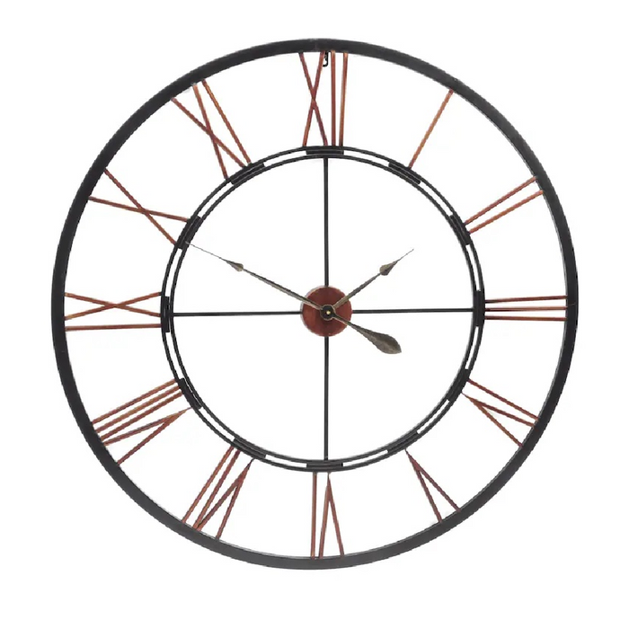 Libra Oversized Metal Skeletal Wall Clock