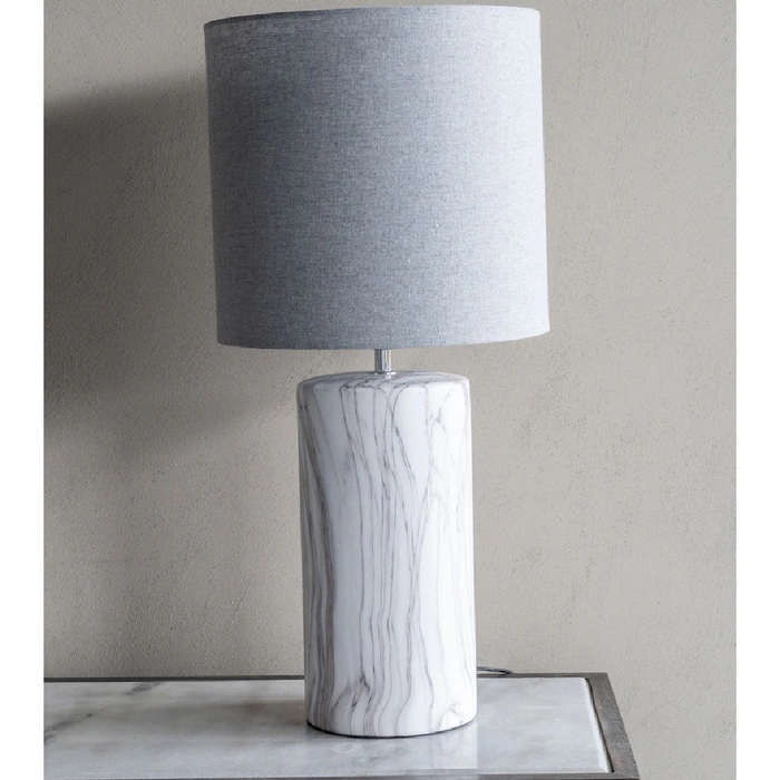 Libra Interiors Marble Effect Table Lamp