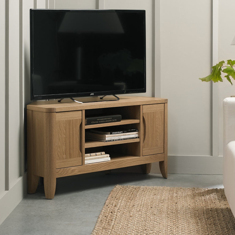 Chester Oak Corner Entertainment Unit