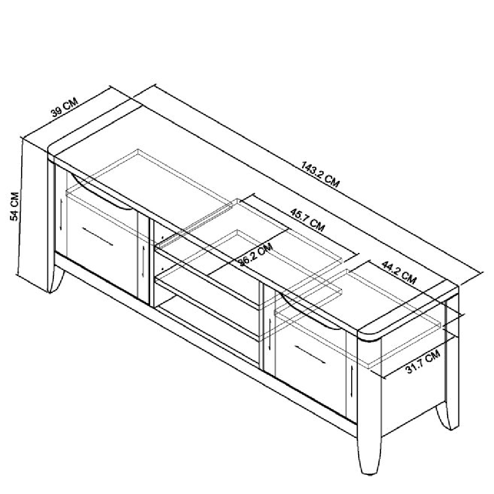 Chester Oak Entertainment Unit