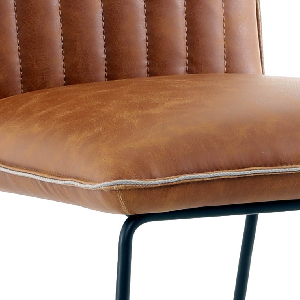 Cooper Dining Chair in Tan Pu Leather
