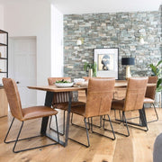 Cooper Dining Chair in Tan Pu Leather