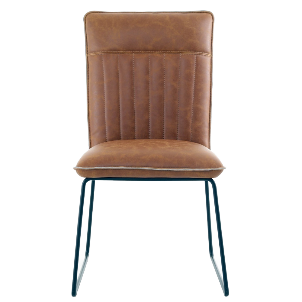 Cooper Dining Chair in Tan Pu Leather