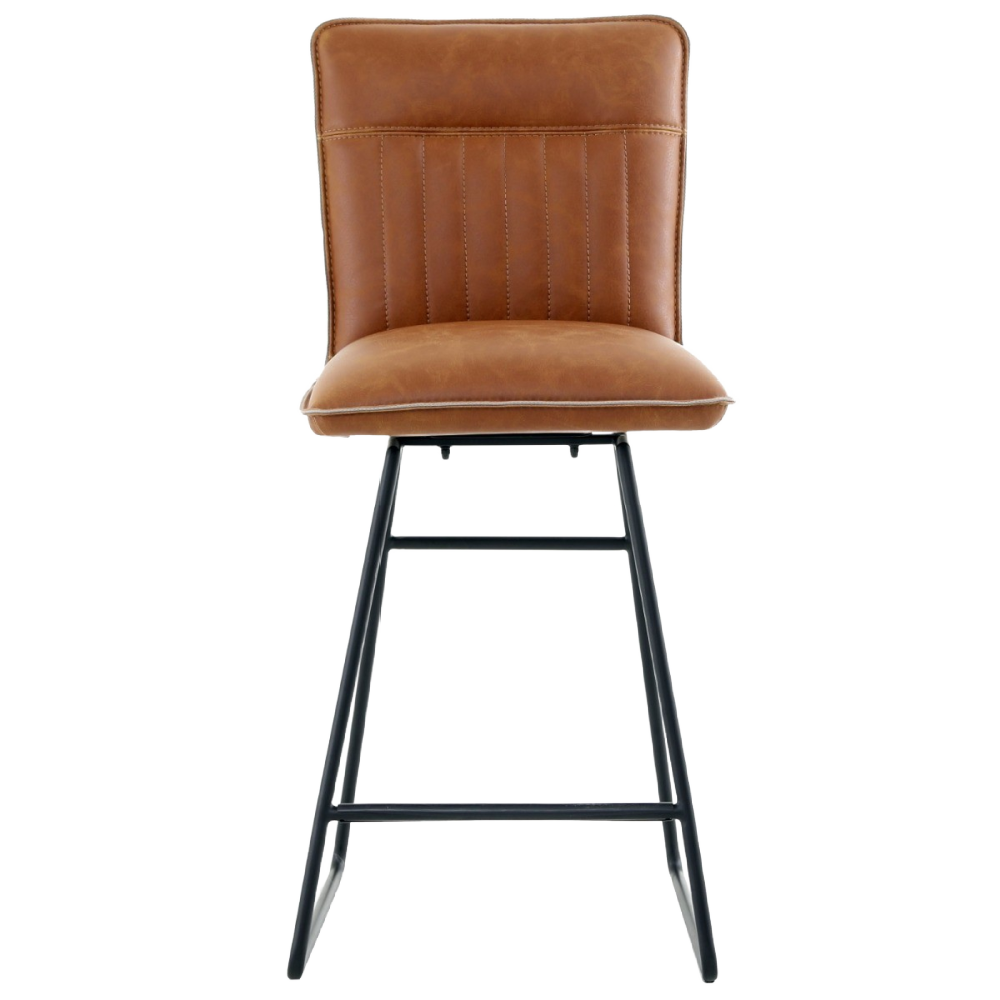 Cooper Bar Stool in Tan PU Leather