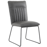 Cooper Dining Chair in Grey Pu Leather